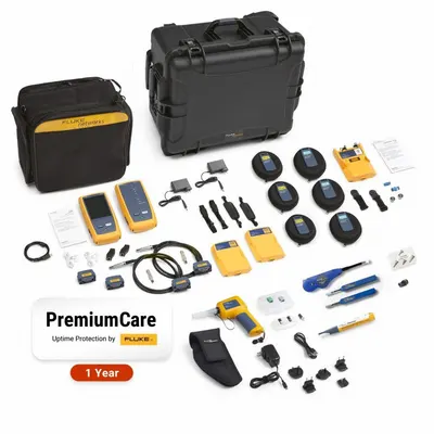 FLUKE Cable Tester Kit: DSX2‑8000 CableAnalyzer with Optical Interface, Integrated WiFi - Copper Cable Verification Tester Kits