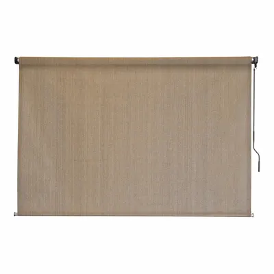 KEYSTONE FABRICS Sun Shade: Beige/Light Brown, Pole and Crank, 87% UV Protection - Regal Series