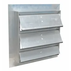 Single-panel, flat-blade motorized backdraft damper with single flange and rubber seal. Designed for horizontal mounting in 14-inch nominal ductwork, operating on 110/230V AC. Used to prevent reverse airflow in commercial or industrial ventilation systems.
