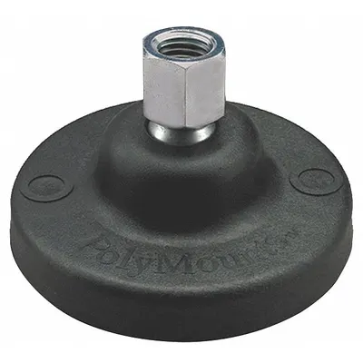 S & W Female-End Leveling Mount: Swivel Boltless, Nylon, 5/8"-11 Thread Size - Vibration-Damping Female Leveling Mounts