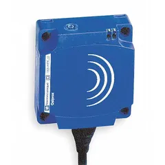 Shielded rectangular inductive proximity sensor with non-terminated cable and normally open (NO) output. Accepts 24-240V AC/DC supply. Used for non-contact detection of metallic objects in position sensing, part detection, and machine control applications.