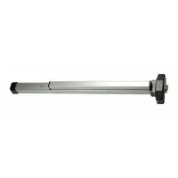 This FALCON rim push bar is a touchbar-style exit device made of aluminum, designed for commercial doors up to 3 ft wide. It provides code-compliant egress for applications such as schools, offices, and retail spaces