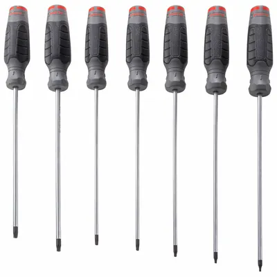 PROTO Screwdriver Sets: 1-10 Pieces, 7 Pieces, Security Torx Tip, 15 1/4 in Overall Lg - General Purpose Screwdriver Sets