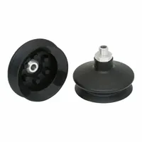 SCHMALZ Vacuum Pad Assembly: 1.5 Folds, G1/4 in, 84.5 mm Pad Dia, NBR, 55 A, Black, 53 mm Pad Ht (MPN 10.01.06.00084)
