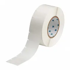 Clear, gloss-finish autoclavable polyester precut label roll. Label height 1 in, width 2 in, roll length 1 in. Compatible with IP Series printers. Suitable for applications requiring durable identification that withstands autoclave sterilization, such as laboratory and healthcare equipment tracking.