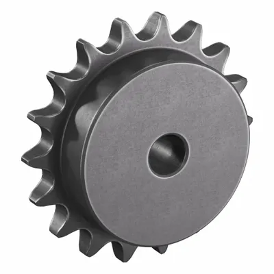 TRITAN Sprocket: One-Sided Hub, For Single Strands, 60, 18 Teeth, 4.319 in Pitch Dia - Size 60 Plain-Bore Roller Chain Sprockets