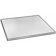 This ABS sheet measures 0.1875 inches thick and 4 ft x 4 ft, with an opaque black finish. It offers a tensile strength of 6,000 psi and an impact strength of 12 kJ/m2. Commonly used for fabricating machine guards, enclosures, jigs, and fixtures.