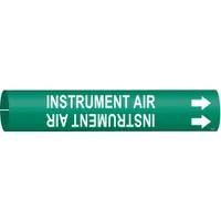 Pipe Marker: Instrument Air, Green, White, Fits 3/4 to 1 3/8 in Pipe O.D., 1 Pipe Markers (MPN 4287-A)