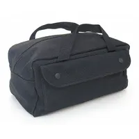This nylon wide-mouth tool bag features 10 total pockets, including 8 inside pockets, for organizing hand tools. The black nylon construction provides a compact, portable storage solution suitable for carrying tools in maintenance and field-service environments