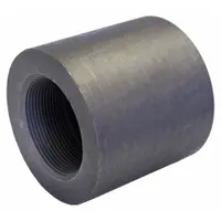 This steel pipe straight features female NPT threaded connections on both ends, rated Class 6000 for high-pressure service. Used to join two female-threaded pipes in a straight line in industrial piping systems