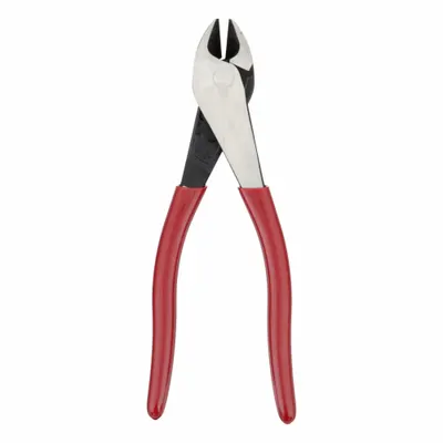 KLEIN TOOLS High Leverage Diagonal Cutting Plier: Std, Straight, Oval, 7/8 in Jaw Lg - Standard-Cut Diagonal-Cutting Pliers