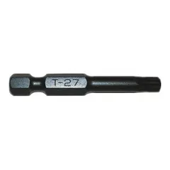 This impact-rated Torx bit is designed for driving T27 fasteners using hex drive tools. Suitable for high-torque applications in automotive repair, construction, and assembly. Sold in a pack of 5.