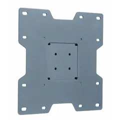 Steel fixed wall mount with powder-coated black finish. Accommodates flat-panel screens from 22 to 43 inches and supports up to 115 lb. Includes all necessary mounting hardware for installation.