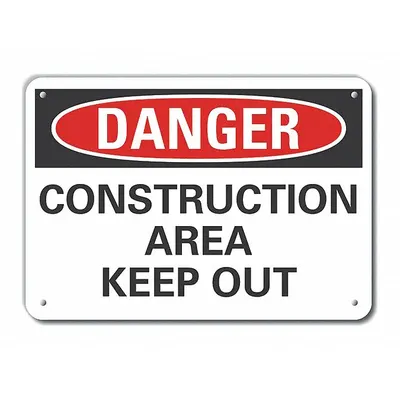 LYLE Danger: Construction Area Keep Out Sign - Danger: Construction Area Keep Out Signs