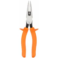 Needle Nose Plier: Insulated, 1 1/4 in Max Jaw Opening, 8 7/8 in Overall Lg, 2 3/8 in Jaw Lg, Smooth (MPN D203-8N-INS)