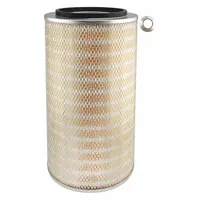 Engine air filter with round-oval shape and axial seal. Inside diameter 15/16 in. Designed for Dresser vehicles. Traps airborne contaminants to protect engine in industrial equipment