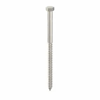 Hex Head Lag Screw: 1/4 in Size, 4 1/2 in Lg, Stainless Steel, NL-19, 10 PK (MPN FBLB1445P10)
