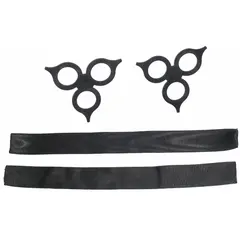 This 2-pack includes two sleeves and two lock rings made from HMPE material. Designed as replacement components for soft shackles used in rigging, towing, and lifting applications.