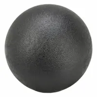 Ball knob with threaded hole, plastic body with steel thread insert, 1.88 in diameter, 3/8"-16 thread size. Used as a hand-operated control for tightening, positioning, or clamping on machinery and equipment panels