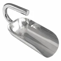 SANI-LAV Hand Scoop: 32 oz Capacity, Silver, 14 in Overall Lg, 4 7/8 in Overall Wd, Stainless Steel (MPN 40RB)
