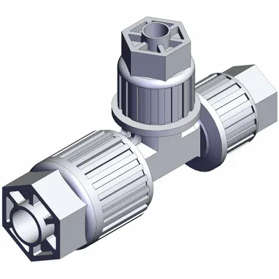 SMC LQ3T3A-R7 PFA Compression Tube Fitting, 3/8 in OD x 1/4 in OD x 1/4 in OD - PFA Compression Tube Fittings
