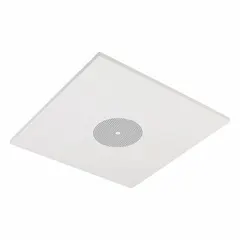 Indoor 2-way powered ceiling-mount speaker with 8 ohm impedance and 24-inch overall width. Suitable for background music, paging, and public address in commercial spaces.