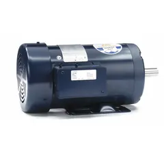 Totally enclosed fan-cooled (TEFC) 3-phase AC motor with rigid base mount. Rated 2 hp, 1745 RPM at 60 Hz, dual voltage 230/460V AC, full load current 5.8/2.9 A. Suitable for industrial equipment such as pumps, fans, conveyors, and compressors requiring continuous operation.