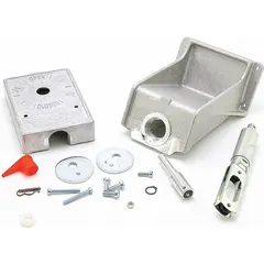 Valve linkage kit for mechanical connection between valve and actuator in HVACR and industrial equipment systems. Compatible with manufacturer part number VB7. Facilitates motion transfer for flow control in heating, ventilation, and refrigeration applications.