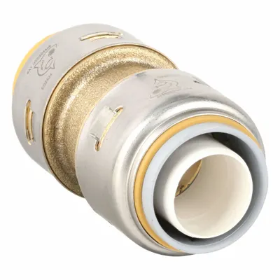 SHARKBITE MAX 3/4 in OD x 7/8 in OD Brass Push-to-Connect Coupling - Standard Brass Push-to-Connect Tube Fittings