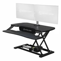 VERSADESK Standing Desk: Electronic, Black, Wood, 40 in Overall Wd, 24 in Overall Dp (MPN VDPPE4024-BB)
