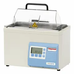 This heated water bath has a 5 L capacity and a stainless steel interior. It features a digital display and maintains temperature accuracy within ±0.1°C, with a maximum temperature of 100°C. Suitable for warming media, thawing reagents, and controlled-temperature incubations in laboratory settings.