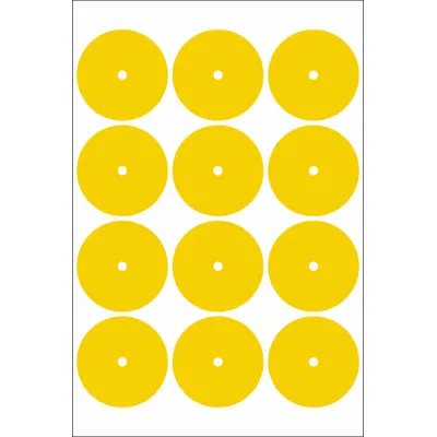 ACCUFORMNMC GML103YL Gauge Marking Labels, Yellow Polyester, 12 Pack