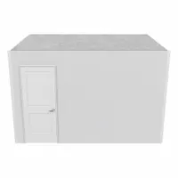 This modular cubicle wall set includes 10 white plastic panels, each 48 inches wide and 96 inches tall, for a total overall width of 48 inches. The panels are designed for flexible space division in office or industrial environments, allowing easy reconfiguration as needed