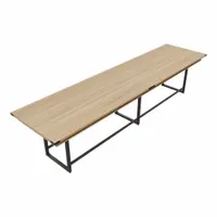 MIRELLA Conference Table: Rectangle, Fiberboard, Sand Dune, 47 1/4 in Overall Lg, 192 in Overall Wd (MPN MRH16SDD)
