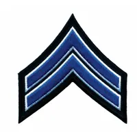 HEROS PRIDE Embroidered Patch: CPL, 3 1/2 in, Black, Polyester/Rayon, Rank Insignia, 1 PR (MPN 5425C)