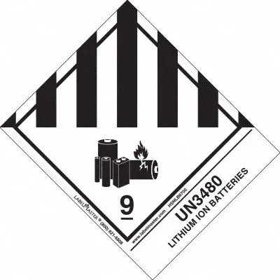 LABELMASTER Container Label: Lithium Battery Miscellaneous Dangerous Goods, Paper, Label - Class 9: Miscellaneous Hazardous Materials