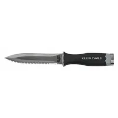 Serrated duct knife for cutting ductwork, insulation, and flexible duct materials in HVAC and sheet metal applications. Serrated blade grips and slices through tough materials. Manufacturer part number DK06.