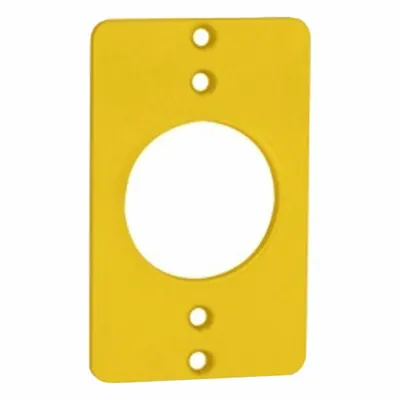 LEVITON Portable Power Outlet Box Cover, Single Receptacle, 1-Gang, Yellow - Portable Power Outlet Box Covers