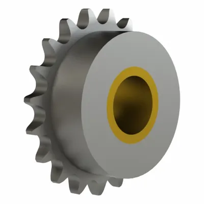 BREWER MACHINE & GEAR Idler Sprocket: For 40 Chain Size, Steel, 19 Teeth - Needle Bearing Idler Sprockets with Hub