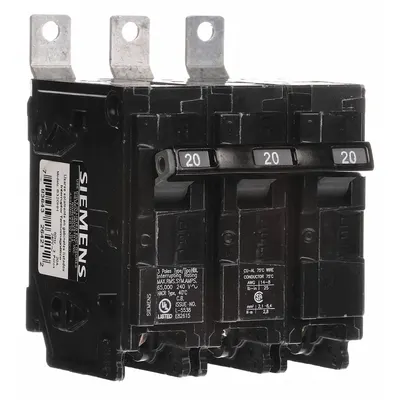 SIEMENS B320HH BL Series Miniature Circuit Breaker - B Series, Bolt-On Siemens Miniature Circuit Breakers