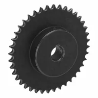 Steel sprocket for 1/2 in chain pitch with 40 teeth, 1 in bore diameter, and 6.373 in pitch diameter. Fixed-bore design for direct shaft mounting. Used in power transmission systems such as conveyors and industrial drives