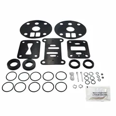 This air end repair kit is designed for servicing the air end of Sandpiper double diaphragm pumps. It replaces worn internal components to restore pump operational integrity in industrial fluid-handling applications.