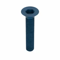 Flat head socket cap screw with M6x1.00 thread, 35 mm length, and 4 mm hex drive. Made of alloy steel with a blue phosphate finish. Supplied in a 25-piece pack. Used for flush-mount fastening in machinery, panels, and assemblies where a low-profile, high-strength connection is required