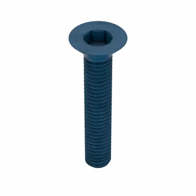 METRIC BLUE M6x1.00 x 35 mm Flat Head Socket Cap Screw - Flat Head Socket Cap Screws
