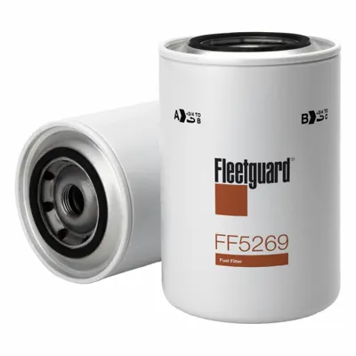 FLEETGUARD Spin-On Diesel Fuel Filter, 4 1/4 in Outside Dia, FF5269 - Spin-On Fuel Filters