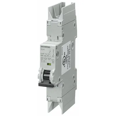 Siemens 5SJ41028HG42 D-Curve 1-Pole UL489 Miniature Circuit Breaker - D-Curve, 1-Pole UL489 DIN Rail-Mount Miniature Circuit Breakers
