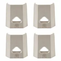 These polymer wedges are used to adjust shelf angles on compatible plastic shelving systems, creating a slight tilt for improved product display or drainage. Each pack includes four taupe wedges measuring 2 5/16 in x 13/16 in x 2 1/2 in. Suitable for commercial kitchens, food storage, and retail environments