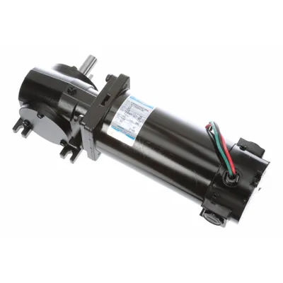 LEESON Right Angle Gearmotors: Right Angle, 12V DC, TENV, 62 RPM, 135 in-lb Max Torque - Right Angle DC Gearmotors
