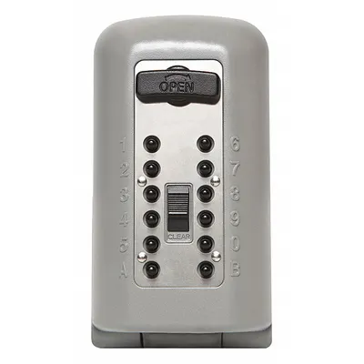 KIDDE Lock Box: Mechanical Combo Lock, 5 Key Capacity, 5 7/8 in Outside Ht - Surface-Mount Lockboxes