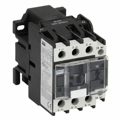Dayton Magnetic Contactor: Non-Reversing, 3 Poles, 3NO Contacts, 32 A - Non-Reversing IEC Contactors
